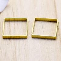 Brass Linking Ring, Square, golden, 18x18x1mm, Approx 100PCs/Bag, Sold By Bag