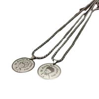 Stainless Steel Jewelry Necklace Round Unisex original color 25mm Approx Sold By Bag