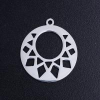 Titanium Steel Pendants Round plated fashion jewelry Sold By Bag