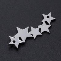 Titanium Steel Connector, Star, plated, DIY, more colors for choice, 30x12mm, 10PCs/Bag, Sold By Bag