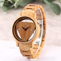 Women Wrist Watch, Wood, with Glass & Stainless Steel, different materials for choice & Unisex & japanese movement & hollow, 42*18mm, Sold By PC