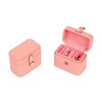 Kijk Jewelry Box, PU, Draagbare & Mini & verschillende materialen voor de keuze, meer kleuren voor de keuze, Verkocht door PC