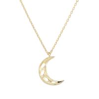 925 Sterling Silver Necklaces Moon plated for woman Length 45 cm Sold By PC