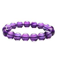 améthyste bracelet, poli, unisexe, violet, Longueur:19 cm, Vendu par PC