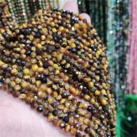 Tiger Eye Beads, poleret, du kan DIY & facetteret, blandede farver, Solgt Per 38 cm Strand
