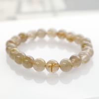 Bracelets quartz, quartz rutile, poli, unisexe, couleurs mélangées, Longueur:Environ 19 cm, Vendu par PC