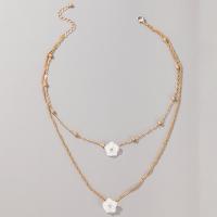 Zinc Alloy Jewelry Necklace with Acrylic for woman golden Length 45 cm Sold By PC