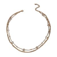 Collier de bijoux en alliage de zinc, Placage, unisexe, doré, Longueur:40.7 cm, Vendu par PC