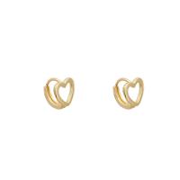 Brass Huggie Hoop Earring real gold plated fashion jewelry & for woman golden Sold By Pair
