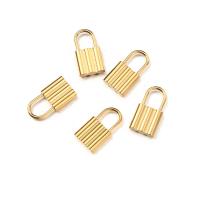 Stainless Steel Pendants, Lock, plated, fashion jewelry, more colors for choice, 9x17mm, Sold By PC