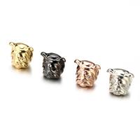 Perles cubes en laiton zircon Micro Pave, chien, Placage, bijoux de mode & DIY & pavé de micro zircon, plus de couleurs à choisir, 11x14mm, Vendu par PC