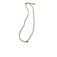 Natural Freshwater Pearl Necklace with 1.96inch extender chain Korean style & for woman Length Approx 13.3 Inch Sold By PC
