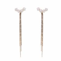 Cubic Zirconia Micro Pave Brass Earring, Star, gold color plated, micro pave cubic zirconia & for woman, nickel, lead & cadmium free, 15x80mm, Sold By Pair