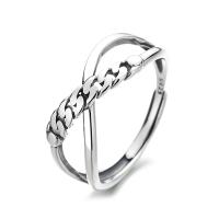 925 sterling zilver Open Finger Ring, Verstelbare & voor vrouw & hol, oorspronkelijke kleur, Verkocht door PC
