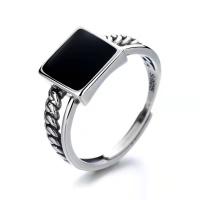 925 Sterling Silver Open Finger Ring epoxy gel Adjustable & for woman original color Sold By PC