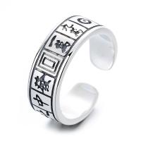 925 sidabro Cuff Finger Ring, Reguliuojamas & moters, Originali spalva, Pardavė PC