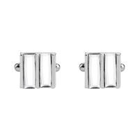 Cufflinks, Tibetan Style, platinum color plated, for man, 15x15mm, Sold By Pair