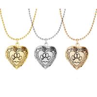 Fashion Locket Necklace, Brass, with 1.97inch extender chain, Heart, plated, with photo locket & for woman, more colors for choice, nickel, lead & cadmium free, 23x19mm, Length:Approx 15.75 Inch, Sold By PC