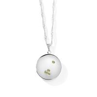 Fashion Locket Necklace Zinc Alloy with 1.97inch extender chain Round platinum plated with photo locket & for woman & with rhinestone nickel lead & cadmium free Length Approx 15.75 Inch Sold By PC