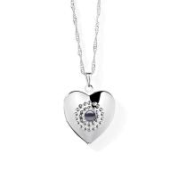 Fashion Locket Necklace Zinc Alloy with Plastic Pearl with 1.97inch extender chain Heart platinum plated with photo locket & for woman nickel lead & cadmium free Length Approx 15.75 Inch Sold By PC