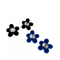 Cubic Zircon (CZ) Stud Earring 925 Sterling Silver with Flocking Fabric & Cubic Zirconia for woman 5-35mm Sold By Pair