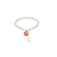 Bracelet en perles de culture d'eau douce, perle d'eau douce cultivée, avec laiton, pour femme, couleurs mélangées, Longueur:19 cm, Vendu par PC