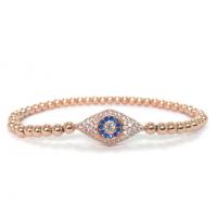 Cubic Zirconia Micro Pave Brass Bracelet micro pave cubic zirconia & for woman 4mm Length 17 cm Sold By PC