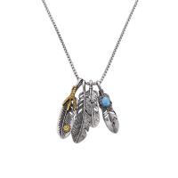 Titanstahl Halskette, mit Zinklegierung, plattiert, unisex, Silberfarbe, 62x15mm, Länge:68 cm, verkauft von PC