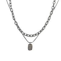 Титановые стали ожерелье, титан, Мужская, серебряный, 45cmuff0c49cm, продается PC