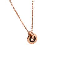 Titanium Steel Necklace plated for woman rose gold color Length 45 cm Sold By PC
