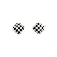 Tibetan Style Stud Earring, high quality plated, fashion jewelry & for woman & enamel, more colors for choice, 20x20mm, Sold By Pair