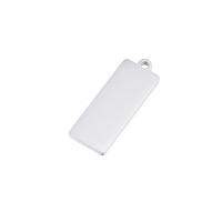 Stainless Steel Tag Charm, fashion jewelry, original color, nickel, lead & cadmium free, 11x27.70mm, 10PCs/Bag, Sold By Bag