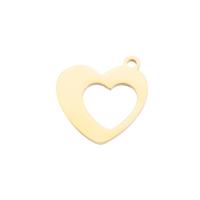 Stainless Steel Heart Pendants plated fashion jewelry & DIY nickel lead & cadmium free Sold By Bag