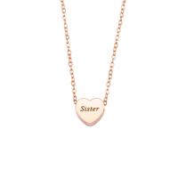 Stainless Steel Jewelry Necklace with 1.97 extender chain Heart plated fashion jewelry nickel lead & cadmium free Length 45 cm Sold By Bag