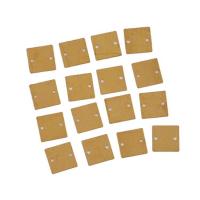Messing Schmuck Verbinder, Quadrat, 1/1-Schleife, goldfarben, 10x10x0.60mm, ca. 100PCs/Tasche, verkauft von Tasche