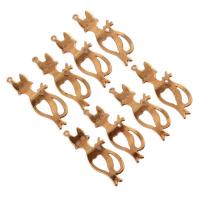 Brass Jewelry Pendants, Cat, hollow, golden, 29.50x10x0.60mm, Approx 100PCs/Bag, Sold By Bag
