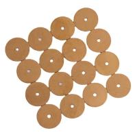 Brass Jewelry Pendants, Round, golden, 14x0.40mm, Approx 100PCs/Bag, Sold By Bag