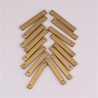 Brass Jewelry Connector, Square, 1/1 loop, golden, 24x3.50x2mm, Approx 100PCs/Bag, Sold By Bag