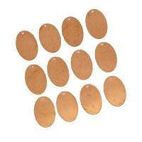 Pingentes Jóias de bronze, cobre, Oval, dourado, 20.50x13.50x0.40mm, Aprox 100PCs/Bag, vendido por Bag