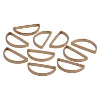 Messinki Yhdistää Ring, Kirjain D, kultainen, 21x10.80x0.80mm, N. 100PC/laukku, Myymät laukku