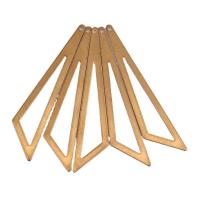 Messing hangers, Driehoek, hol, gouden, 60x0.80mm, Ca 100pC's/Bag, Verkocht door Bag