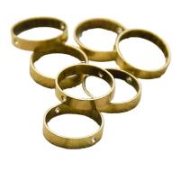 Mosaz Zjištění Ring, Kobliha, double-hole, zlatý, 10x0.50mm, Cca 100PC/Bag, Prodáno By Bag