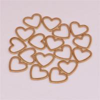 Brass Linking Ring, Heart, golden, 10x8.70x0.60mm, Approx 100PCs/Bag, Sold By Bag