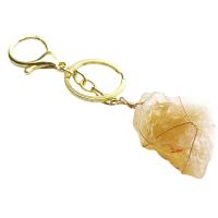Bag Purse Charms Keyrings Keychains Quartz with Brass & Iron gold color plated Unisex 45-65mm Sold By PC