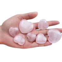 Rose Quartz Decoration Heart polished pink 25-40mm Sold By PC