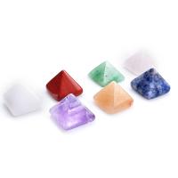 Natural Gemstone Cabochons Pyramidal polished fashion jewelry mixed colors Sold By Set