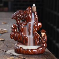 Backflow Incense Burner, Porcelain, handmade, for home and office & durable & multifunctional, more colors for choice, 130x85x155mm, Sold By PC