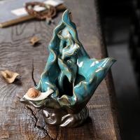 Backflow Incense Burner, Porcelain, handmade, for home and office & durable, 167x70x202mm, Sold By PC