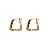 Brass Stud Earring Geometrical Pattern plated fashion jewelry & for woman nickel lead & cadmium free 20mm Sold By Pair