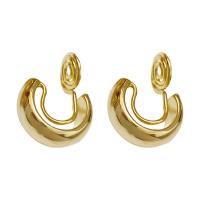 Brass Earring Clip plated Korean style & for woman nickel lead & cadmium free 13mm Sold By Pair